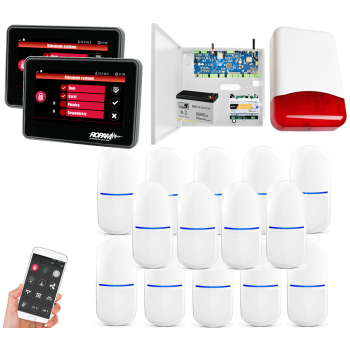 SYSTEM ALARMOWY ROPAM NeoGSM-IP-64 2x TPR-4BS + 14 CZUJEK SLIM-PIR